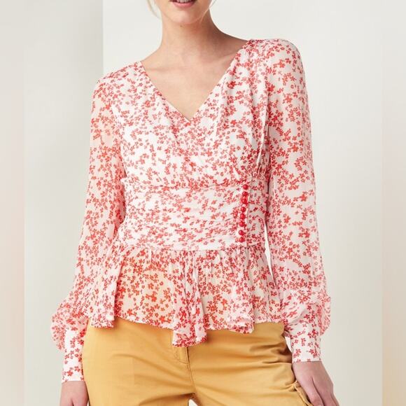 Baum und Pferdgarten Tops - BAUM UND PFERDGARTEN Dance Floral Peplum Blouse